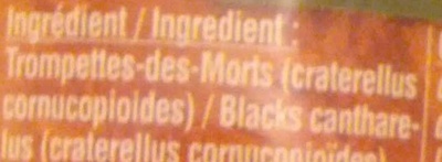 Trompettes des morts ingredients label