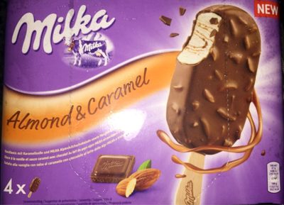 Milka Bâtonnets Amandes & Caramel front packaging