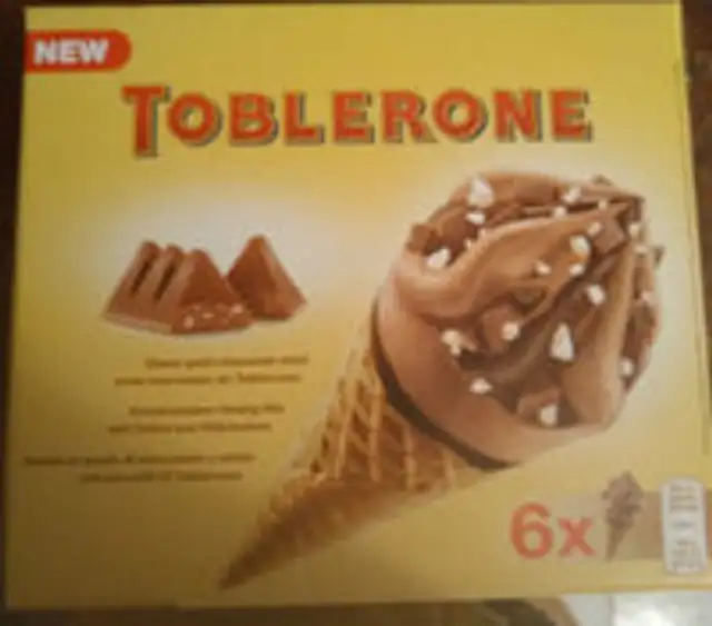 Cônes glace au cacao miel & morceaux de chocolat au lait