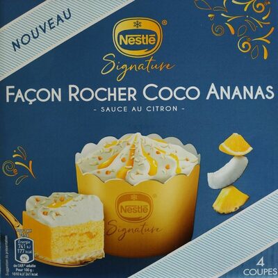 Glace façon rocher coco ananas