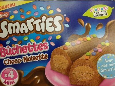 Bûchettes Smarties choco-noisette
