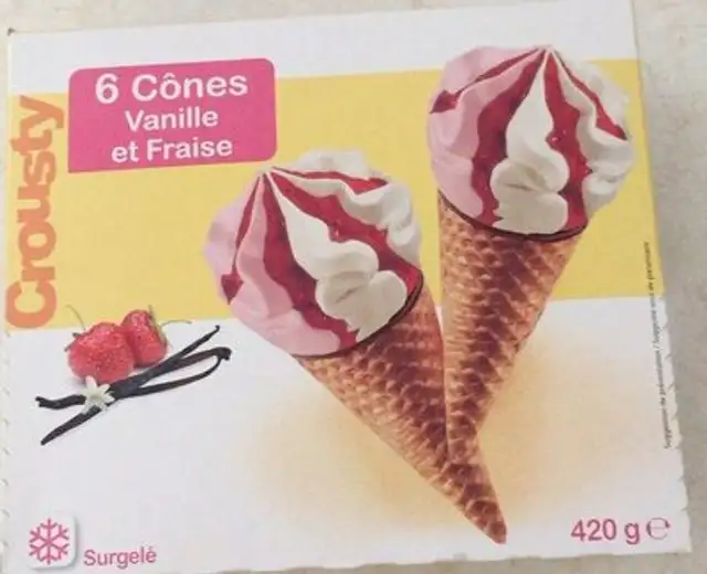 Glace vanille fraise front packaging