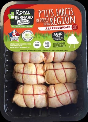 8 P'tits farcis de poulet à la provençale front packaging