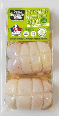 3 P'tits farcis de poulet Ail et fines herbes front packaging