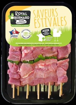 10 Brochettes de Dinde Poivron vert