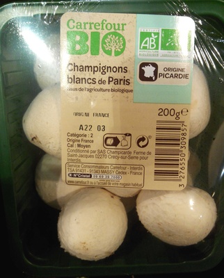 CHAMPIGNONS DE PARIS BLANCS bio