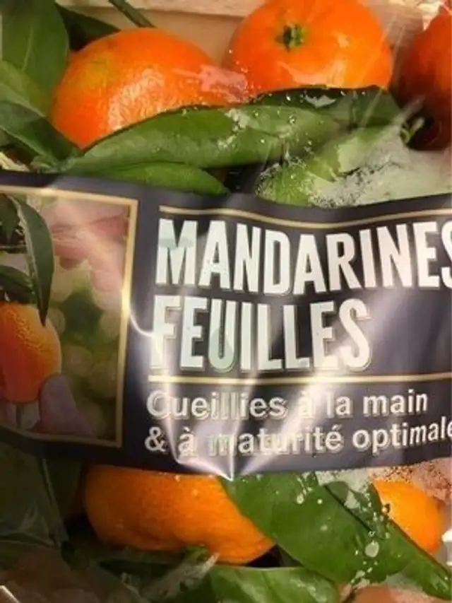 Mandarines feuille front packaging