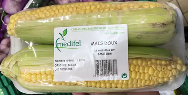 Maïs doux front packaging