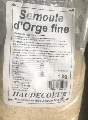Semoule d'Orge