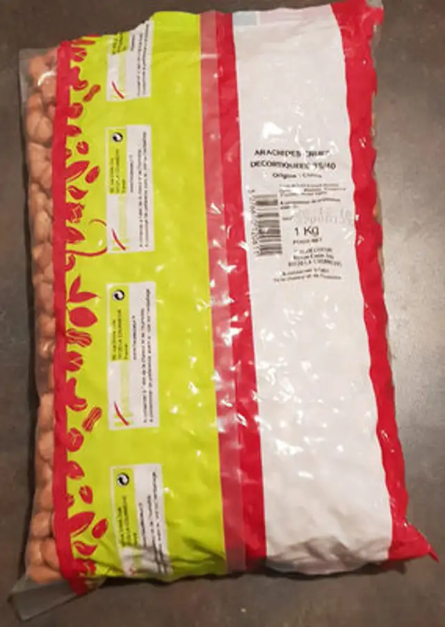 Cacahuètes Crues Avec Peau ingredients label