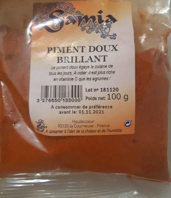 Piment doux brillant front packaging