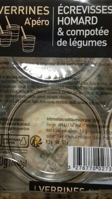 Verrine A'pero écrevisses  homard