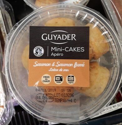 Mini cakes apéro saumon & saumon fumé laitue de mer