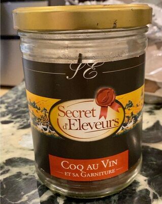 Secret d’eleveurs coq au vin et sa garniture