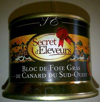 Bloc de foie gras de canard du sud-ouest front packaging