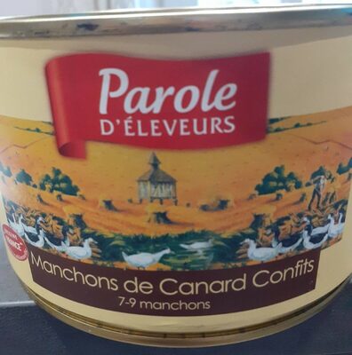 Manchons de canard confits nutrition facts table