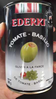 Ederki olives à la farce de tomate basilic boîte