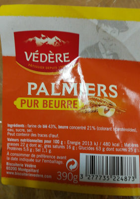 Palmiers Védère, Pur Beurre x13