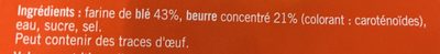 Palmiers Védère, Pur Beurre x13 ingredients label