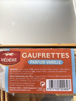 Gaufrettes - Parfum Vanille