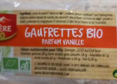 Gaufrettes bio