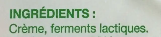Beurre demi-sel Ma Région ingredients label