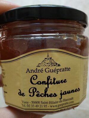 Confiture de pêches jaunes front packaging