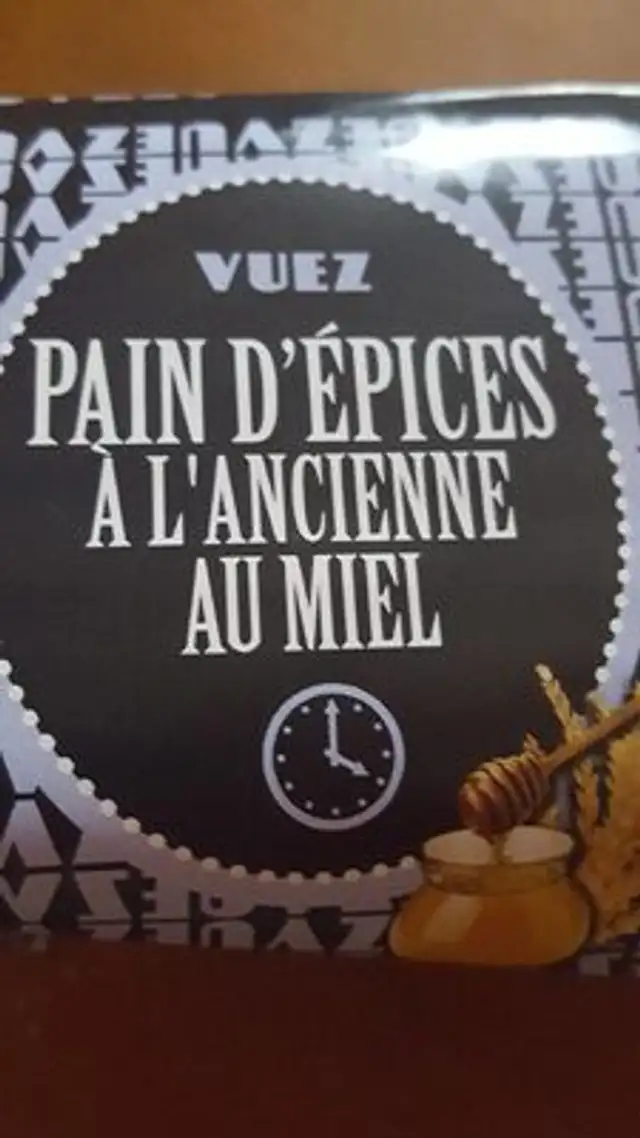 Pain d'épices à l'ancienne au miel front packaging
