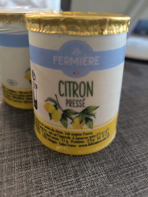 Yaourt La fermière citron front packaging