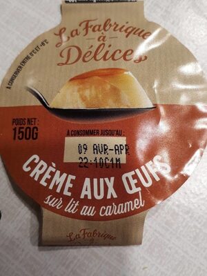 Creme aux oeufs sur lit au caramel