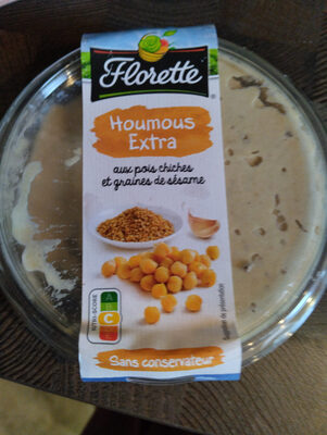 Houmous aux graines de sésame front packaging