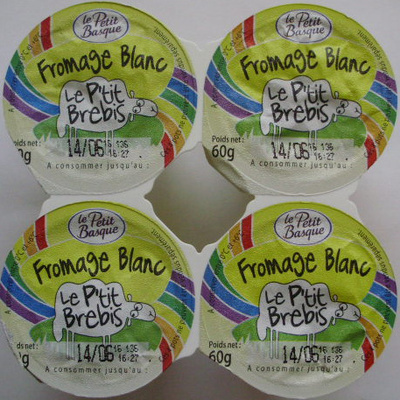 Fromage Blanc Le P'tit Brebis (3,1% MG) - (4 pots) 240 g