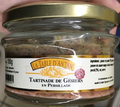Tartinade de gésiers en persillade