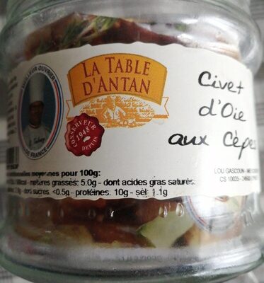 Civet d'oie aux Cèpes