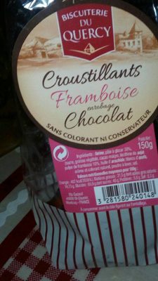 Croustillants framboises enrobage chocolat