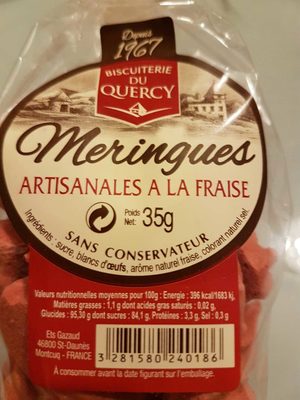 Meringues Artisanales à la Fraise