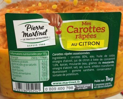 Mes Carottes rapees front packaging