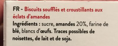 Croquants de cordes ingredients label