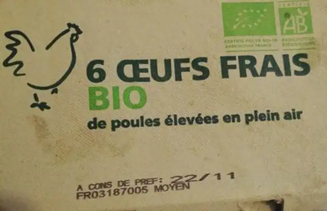 6 œufs frais bio front packaging