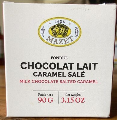 Fondue chocolat lait caramel salé front packaging