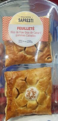 Feuilleté bloc de foie gras de canard, pommes Calvados front packaging