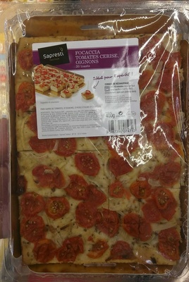 Focaccia Tomates Cerise, Oignons front packaging
