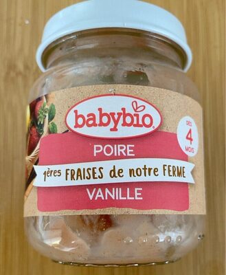 Compote poire fraises vanille
