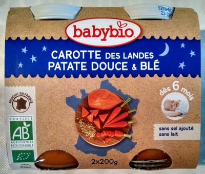 Blé et légumes variés, dès 6 mois, certifié AB front packaging