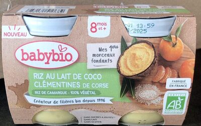 Riz au lait de coco clementines de corse