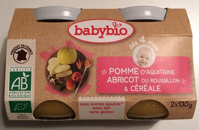 Pomme Abricot d'Occitanie céréale front packaging