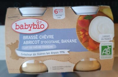 Brassé chèvre abricot d'occitane banane front packaging