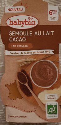 Semoule au lait Cacao