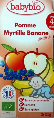 Pomme Myrtille Banane front packaging
