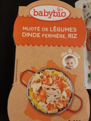 Mijoté de légumes dinde fermière riz front packaging